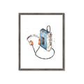 Picture of Retro Walkman Poster _GroupedProduct_Rectangle_Portrait_Framed_Matted_