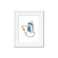 Picture of Retro Walkman Poster _GroupedProduct_Rectangle_Portrait_Framed_Matted_