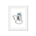 Picture of Retro Walkman Poster _GroupedProduct_Rectangle_Portrait_Framed_Matted_
