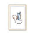 Picture of Retro Walkman Poster _GroupedProduct_Rectangle_Portrait_Framed_Matted_