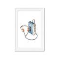 Picture of Retro Walkman Poster _GroupedProduct_Rectangle_Portrait_Framed_Matted_