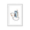 Picture of Retro Walkman Poster _GroupedProduct_Rectangle_Portrait_Framed_Matted_