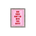 Picture of Bad Vibes Typography Poster _GroupedProduct_Rectangle_Portrait_Framed_Matted_
