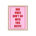Picture of Bad Vibes Typography Poster _GroupedProduct_Rectangle_Portrait_Framed_Matted_