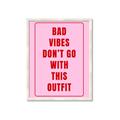 Picture of Bad Vibes Typography Poster _GroupedProduct_Rectangle_Portrait_Framed_Matted_