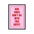 Picture of Bad Vibes Typography Poster _GroupedProduct_Rectangle_Portrait_Framed_Matted_