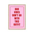 Picture of Bad Vibes Typography Poster _GroupedProduct_Rectangle_Portrait_Framed_Matted_