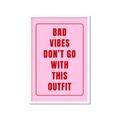 Picture of Bad Vibes Typography Poster _GroupedProduct_Rectangle_Portrait_Framed_Matted_