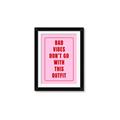 Picture of Bad Vibes Typography Poster _GroupedProduct_Rectangle_Portrait_Framed_Matted_