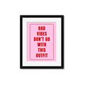 Picture of Bad Vibes Typography Poster _GroupedProduct_Rectangle_Portrait_Framed_Matted_