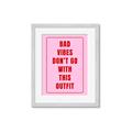 Picture of Bad Vibes Typography Poster _GroupedProduct_Rectangle_Portrait_Framed_Matted_
