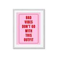 Picture of Bad Vibes Typography Poster _GroupedProduct_Rectangle_Portrait_Framed_Matted_