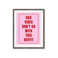 Picture of Bad Vibes Typography Poster _GroupedProduct_Rectangle_Portrait_Framed_Matted_