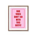 Picture of Bad Vibes Typography Poster _GroupedProduct_Rectangle_Portrait_Framed_Matted_