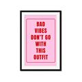 Picture of Bad Vibes Typography Poster _GroupedProduct_Rectangle_Portrait_Framed_Matted_