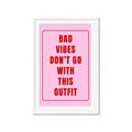 Picture of Bad Vibes Typography Poster _GroupedProduct_Rectangle_Portrait_Framed_Matted_