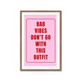 Picture of Bad Vibes Typography Poster _GroupedProduct_Rectangle_Portrait_Framed_Matted_