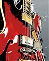 Picture of Retro Red guitar Poster _GroupedProduct_Rectangle_Portrait_Unframed_Print_Only_