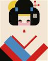 Picture of Geisha Retro Poster _GroupedProduct_Rectangle_Portrait_Unframed_Print_Only_