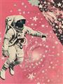 Picture of Astronaut in  Space _GroupedProduct_Rectangle_Portrait_Unframed_Print_Only_