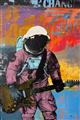 Picture of Retro Spaceman with Guitar Poster _GroupedProduct_Rectangle_Portrait_Unframed_Print_Only_