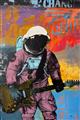 Picture of Retro Spaceman with Guitar Poster _GroupedProduct_Rectangle_Portrait_Unframed_Print_Only_