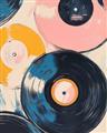 Picture of Retro Vinyl Records Poster _GroupedProduct_Rectangle_Portrait_Unframed_Print_Only_