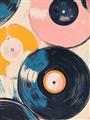 Picture of Retro Vinyl Records Poster _GroupedProduct_Rectangle_Portrait_Unframed_Print_Only_