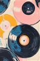 Picture of Retro Vinyl Records Poster _GroupedProduct_Rectangle_Portrait_Unframed_Print_Only_