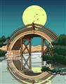 Picture of Japanese Bridge _GroupedProduct_Rectangle_Portrait_Unframed_Print_Only_