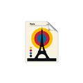 Picture of Retro Eiffel Tower Poster _GroupedProduct_Rectangle_Portrait_Unframed_Print_Only_