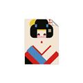 Picture of Geisha Retro Poster _GroupedProduct_Rectangle_Portrait_Unframed_Print_Only_