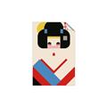 Picture of Geisha Retro Poster _GroupedProduct_Rectangle_Portrait_Unframed_Print_Only_