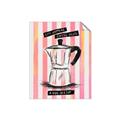 Picture of Mocca Coffee on Stripes - Hug in a Cup _GroupedProduct_Rectangle_Portrait_Unframed_Print_Only_