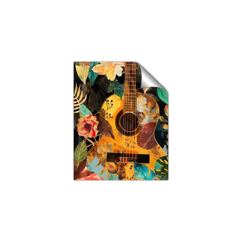 Picture of Music Guitar Collage  _GroupedProduct_Rectangle_Portrait_Unframed_Print_Only_