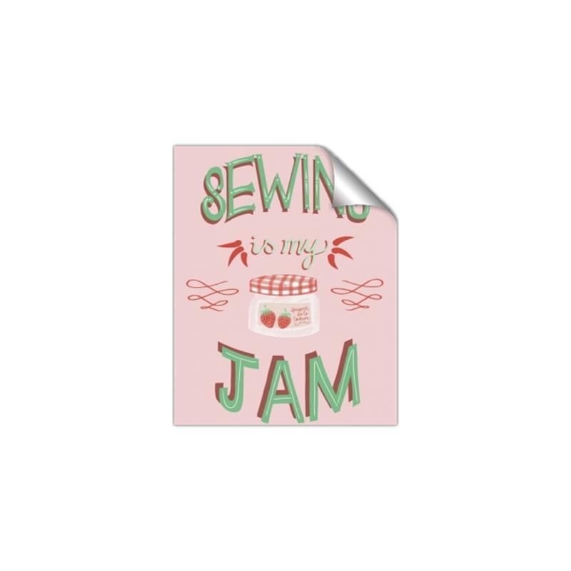 Picture of Sewing is my Jam Typography Poster _GroupedProduct_Rectangle_Portrait_Unframed_Print_Only_