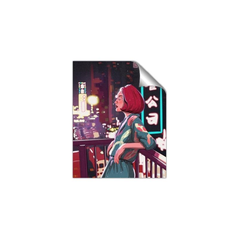 Picture of Girl in Japan _GroupedProduct_Rectangle_Portrait_Unframed_Print_Only_