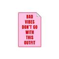 Picture of Bad Vibes Typography Poster _GroupedProduct_Rectangle_Portrait_Unframed_Print_Only_
