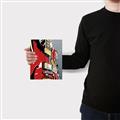 Picture of Retro Red guitar Poster _GroupedProduct_Rectangle_Portrait_Canvas_