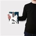 Picture of Retro White guitar Poster _GroupedProduct_Rectangle_Portrait_Canvas_