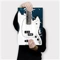 Picture of Retro White guitar Poster _GroupedProduct_Rectangle_Portrait_Canvas_