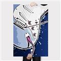 Picture of Retro Blue guitar Poster _GroupedProduct_Rectangle_Portrait_Canvas_