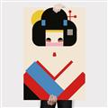 Picture of Geisha Retro Poster _GroupedProduct_Rectangle_Portrait_Canvas_