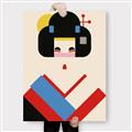 Picture of Geisha Retro Poster _GroupedProduct_Rectangle_Portrait_Canvas_