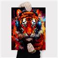 Picture of Tiger With Headphones animal _GroupedProduct_Rectangle_Portrait_Canvas_