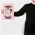 Picture of Mocca Coffee on Stripes - Hug in a Cup _GroupedProduct_Rectangle_Portrait_Canvas_