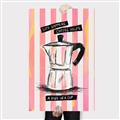 Picture of Mocca Coffee on Stripes - Hug in a Cup _GroupedProduct_Rectangle_Portrait_Canvas_