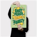 Picture of Easy Peasy Lemon Squeezy Typography Poster _GroupedProduct_Rectangle_Portrait_Canvas_