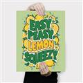 Picture of Easy Peasy Lemon Squeezy Typography Poster _GroupedProduct_Rectangle_Portrait_Canvas_