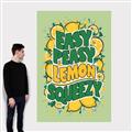 Picture of Easy Peasy Lemon Squeezy Typography Poster _GroupedProduct_Rectangle_Portrait_Canvas_